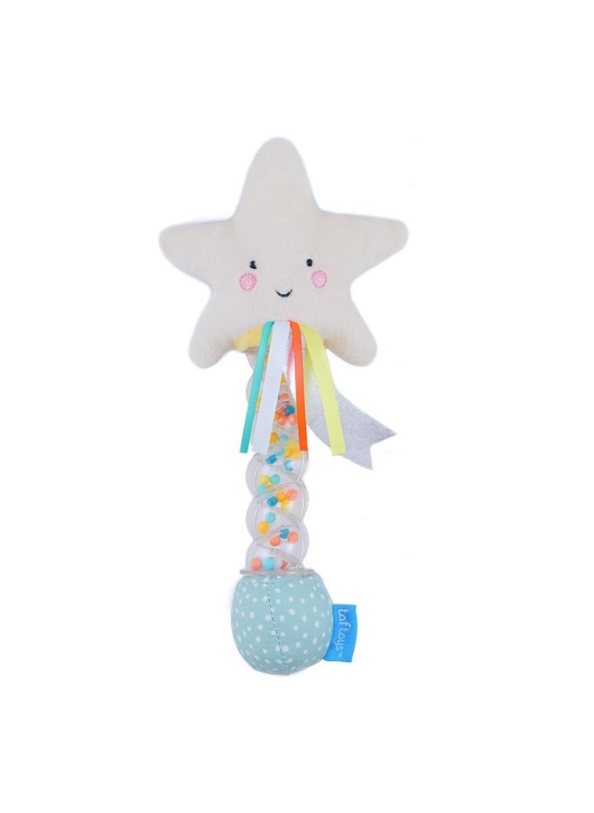 Taf Toys Star Rainstick Rattle, Musical Shake & Rattle Rainmaker Toy, Musical Instrument for Babies and Toddlers for Sensory and Motor Skills Development