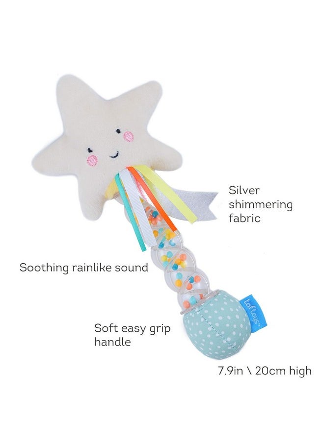 Taf Toys Star Rainstick Rattle, Musical Shake & Rattle Rainmaker Toy, Musical Instrument for Babies and Toddlers for Sensory and Motor Skills Development