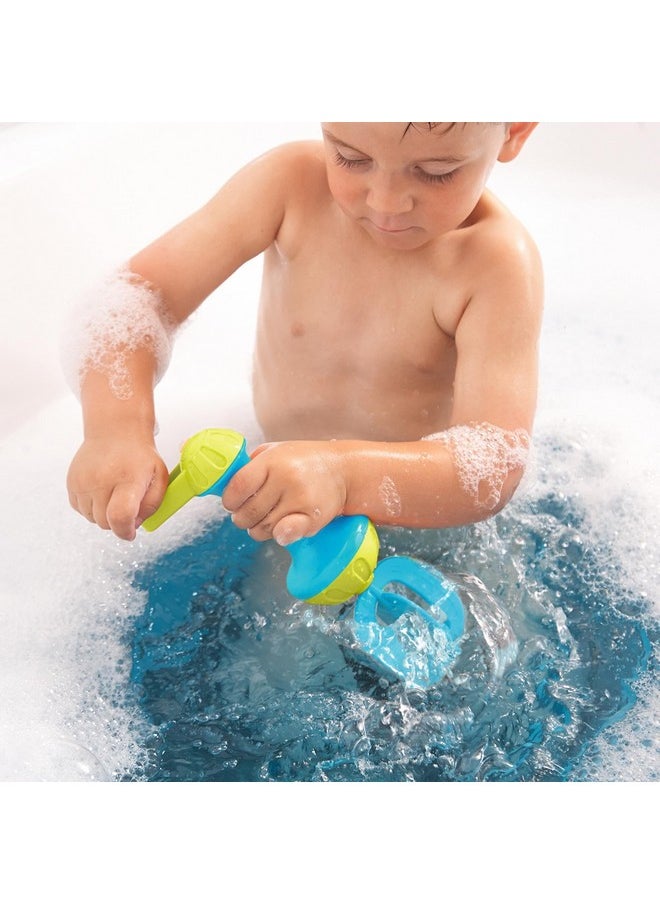 HABA Toddler Bath Toys: Bubble Bath Kids Whisk - for Kids' Sensory Play, Motor Skills, and Bath Time Fun, Blue