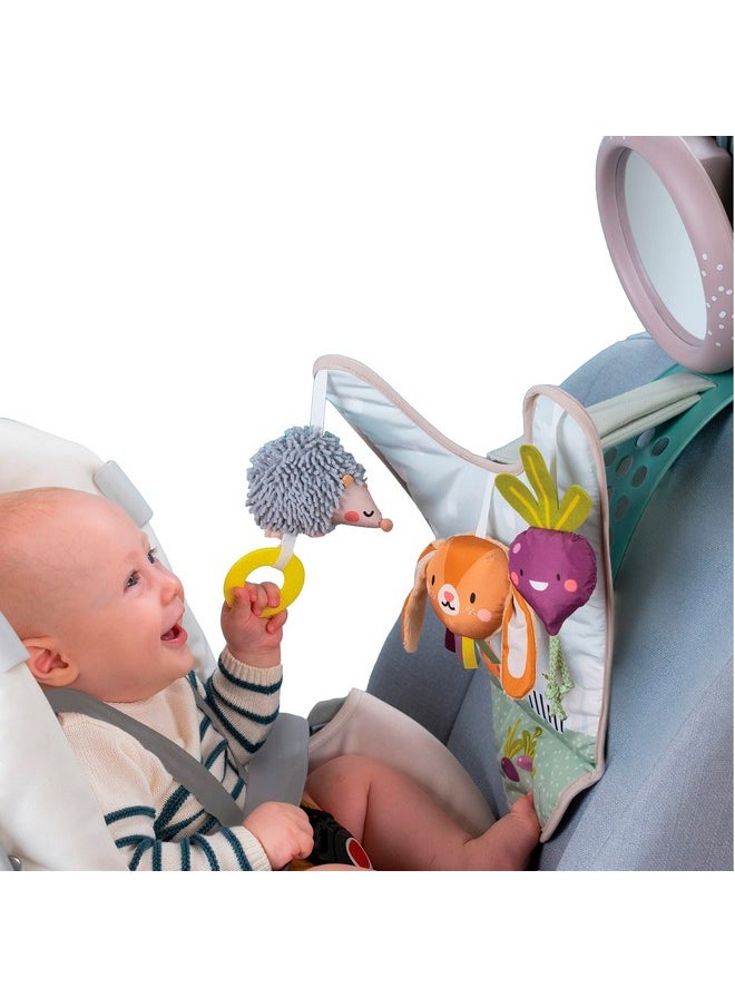 Taf Toys Infant Car Seat Development Center Newborn Baby Essentials Must Haves Toy, Car Seat Accessories Activity Center with Car Seat Mirror, for Newborn Toys 0 3 Months Brain Development