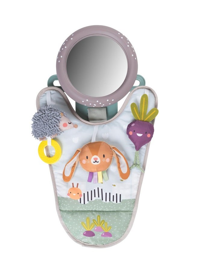 Taf Toys Infant Car Seat Development Center Newborn Baby Essentials Must Haves Toy, Car Seat Accessories Activity Center with Car Seat Mirror, for Newborn Toys 0 3 Months Brain Development
