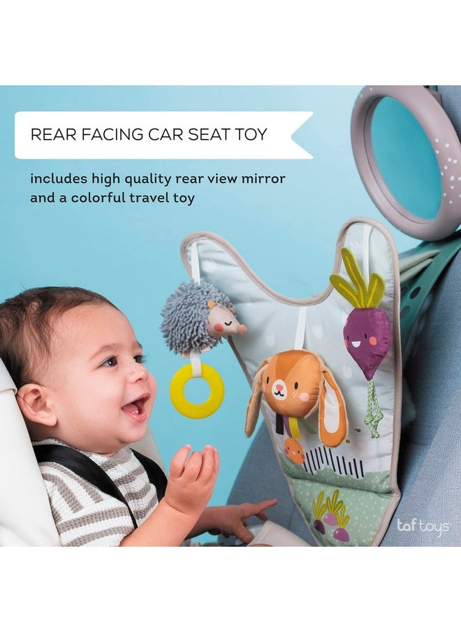 Taf Toys Infant Car Seat Development Center Newborn Baby Essentials Must Haves Toy, Car Seat Accessories Activity Center with Car Seat Mirror, for Newborn Toys 0 3 Months Brain Development