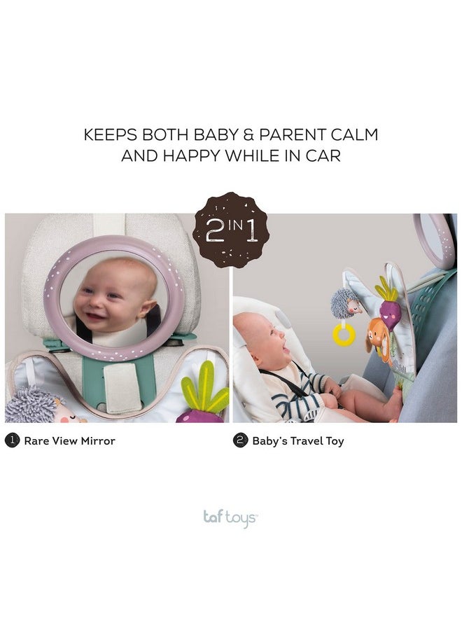 Taf Toys Infant Car Seat Development Center Newborn Baby Essentials Must Haves Toy, Car Seat Accessories Activity Center with Car Seat Mirror, for Newborn Toys 0 3 Months Brain Development