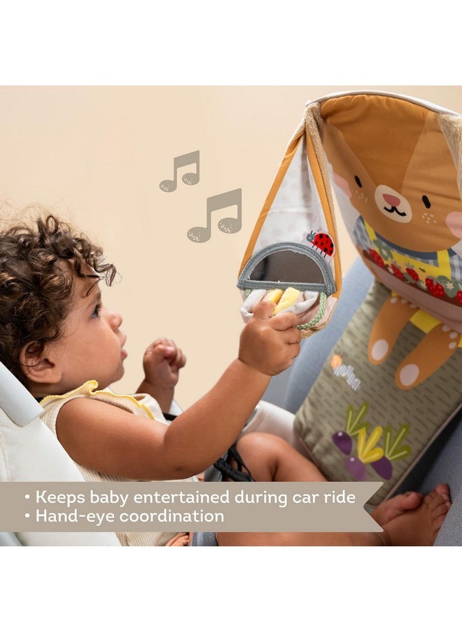 Taf Toys Play & Kick Infant Car Seat Toy for Babies, Newborn Rear-Facing Activity Center with Music, Light, Mirror & Rattling Toys, Promotes Motor Skills Development, 0-18 Months Travel Baby Toy