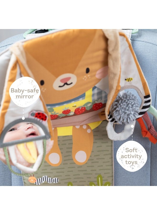 Taf Toys Play & Kick Infant Car Seat Toy for Babies, Newborn Rear-Facing Activity Center with Music, Light, Mirror & Rattling Toys, Promotes Motor Skills Development, 0-18 Months Travel Baby Toy