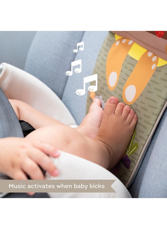 Taf Toys Play & Kick Infant Car Seat Toy for Babies, Newborn Rear-Facing Activity Center with Music, Light, Mirror & Rattling Toys, Promotes Motor Skills Development, 0-18 Months Travel Baby Toy
