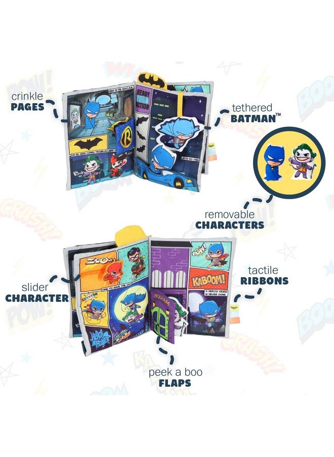 My First Comic Soft Book - Kids Preferred DC Comics The Batman Brave Little Heros Baby Crinkle Soft Sensory Book with Soft Fabric for Babies, 6.25x9 Inch