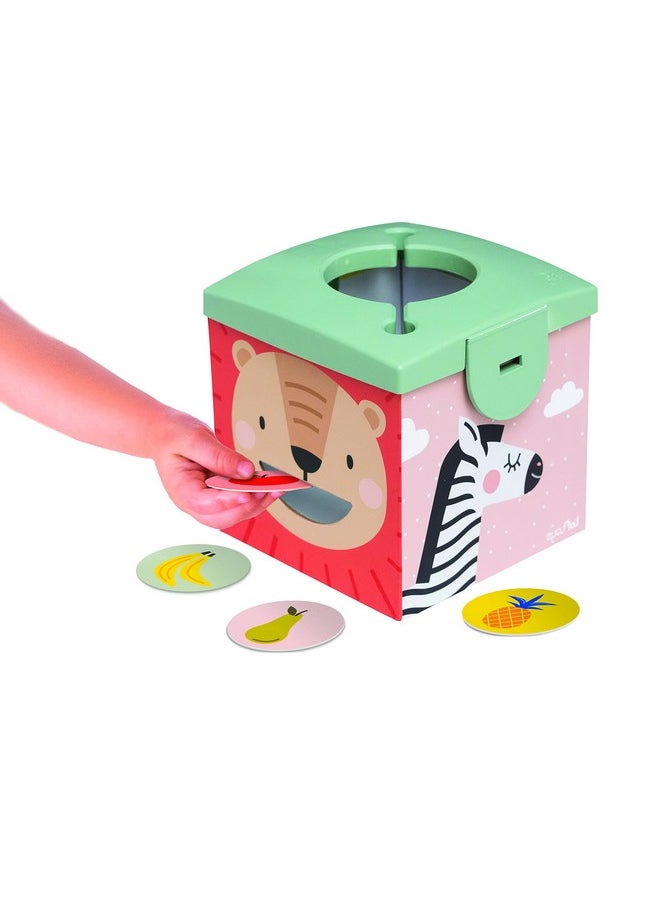 Taf Toys Sensory Baby Tissue Box, Object Permanence Box, Imaginary Play for Infants & Toddlers, Montessori Square Sensory Toys Colorful Pull Scarves, Play Balls & Cards Educational Preschool Learning