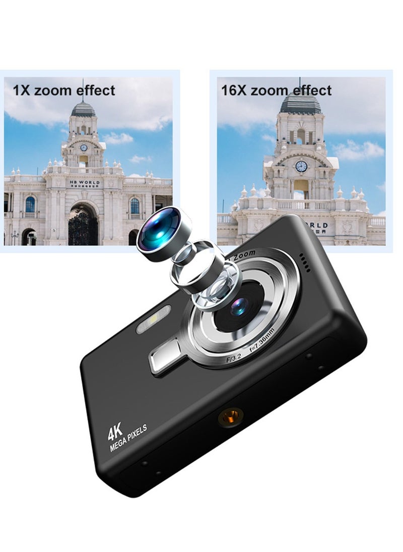 Instant Camera - Desert-Proof Design, 48MP, 16x Zoom, Retro Travel Vlog Camera for TikTok and Instagram