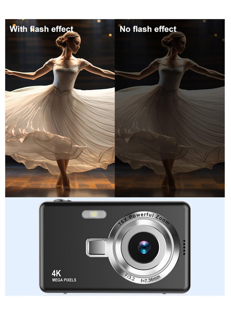 Instant Camera - Desert-Proof Design, 48MP, 16x Zoom, Retro Travel Vlog Camera for TikTok and Instagram