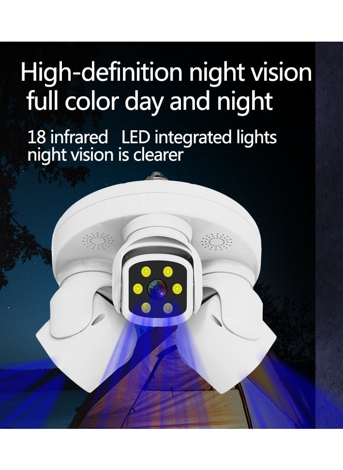 4G Security Camera with 3 Channel Camera, 360° View, No Blind Spots, SD/Cloud Storage, AI/Motion Detection(Built-in 4g Card).