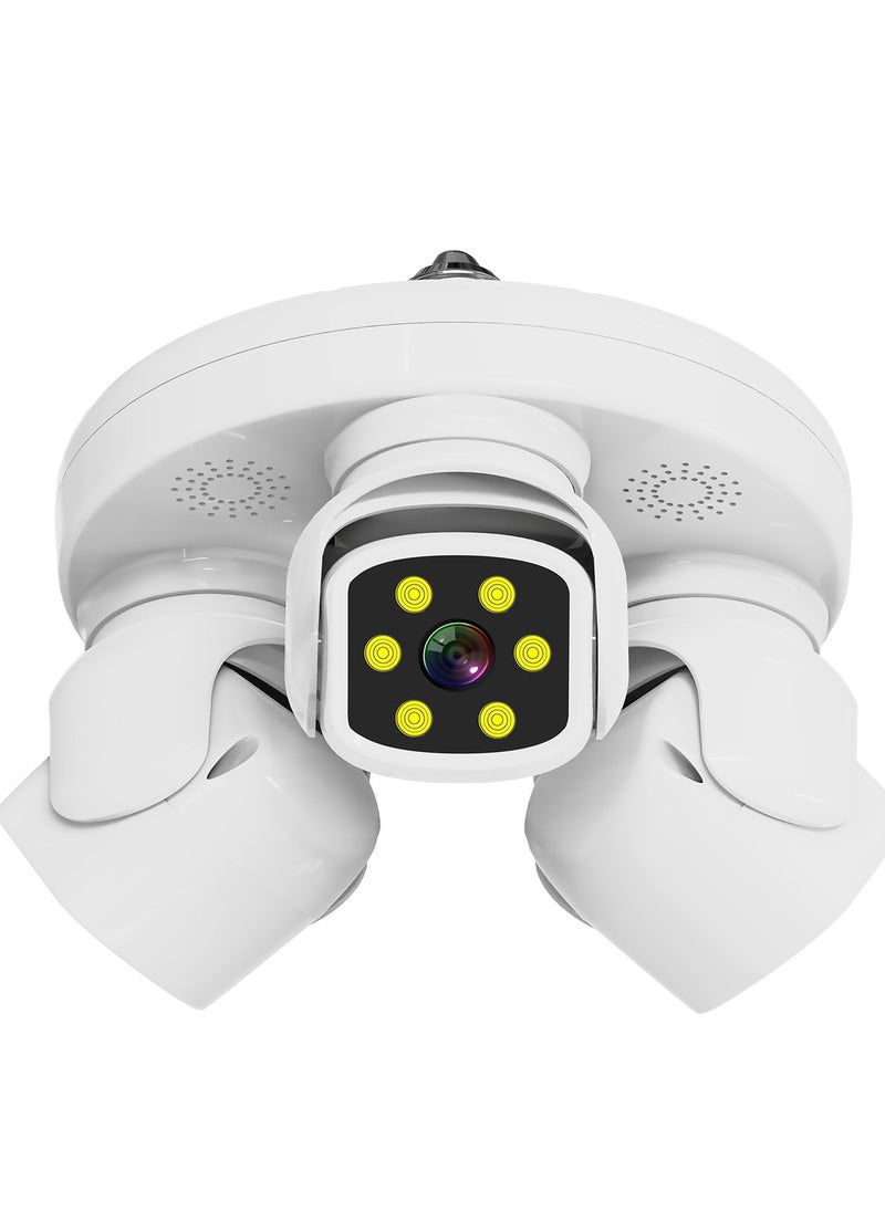 4G Security Camera with 3 Channel Camera, 360° View, No Blind Spots, SD/Cloud Storage, AI/Motion Detection(Built-in 4g Card).