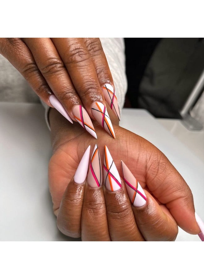 Stiletto Long | Gel Nail Tips | NABulous Nails | Stiletto Long Soft Gel Nail Tips | Full Cover & Pre-shaped Box of Tips | False Press On Nail Extensions | Nail Salons & DIY (Stiletto Long)