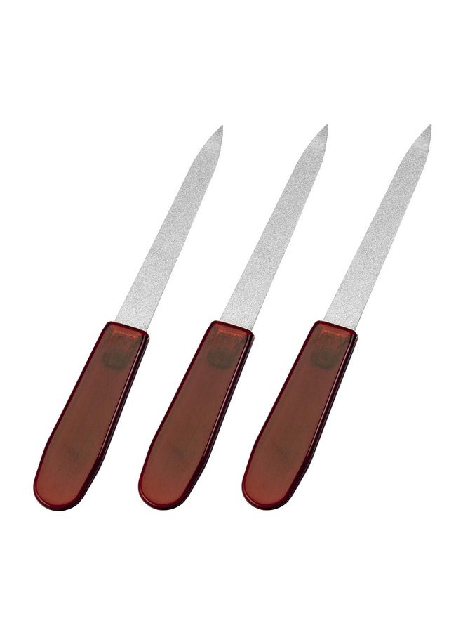 REFINE Sapphire File, Metal Nail File for Manicure Pedicure, 3 Count