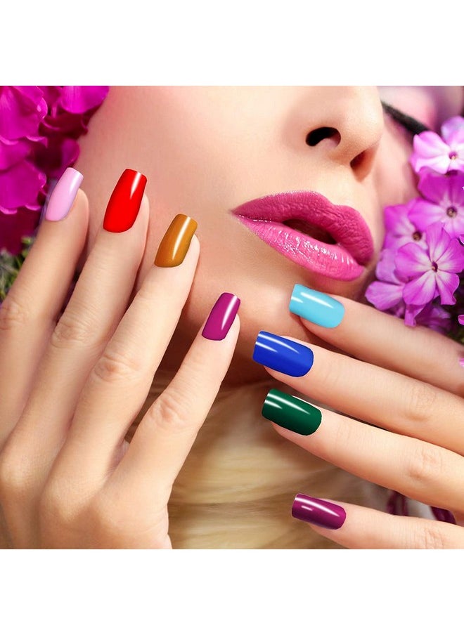 DANNEASY 16 Sheets Full Nail Wraps Bright Solid Color Nail Polish Strips Gel Nail Strips Self Adhesive Nail Polish Stickers for Women Manicure Sticker for Nail Art with Nail File, Cuticle Stick