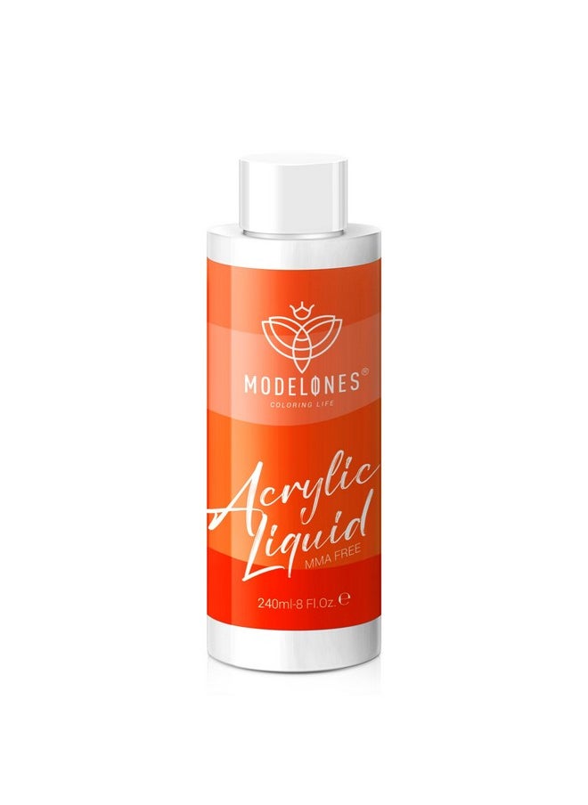 Modelones 8 oz Monomer - Professional Monomer Acrylic Nail Liquid - 240ml Acrylic Monomer Liquid for Acrylic Powder, Acrylic Nails Extension - MMA Free, Non-Yellowing