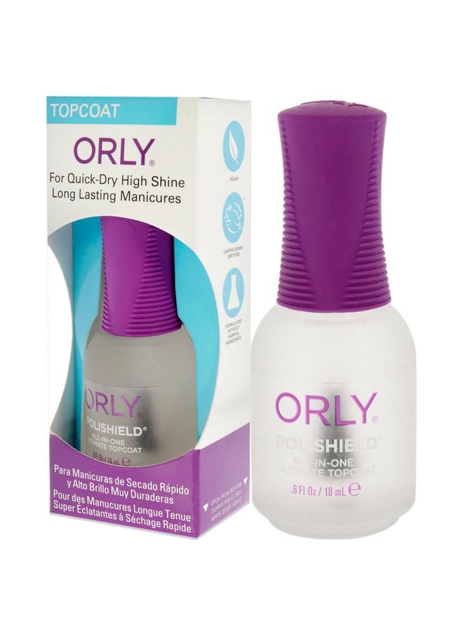 Polishield All-in-One Ultimate Top Coat by Orly for Women - 0.6 oz Top Coat