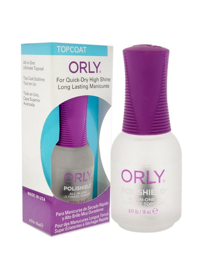 Polishield All-in-One Ultimate Top Coat by Orly for Women - 0.6 oz Top Coat