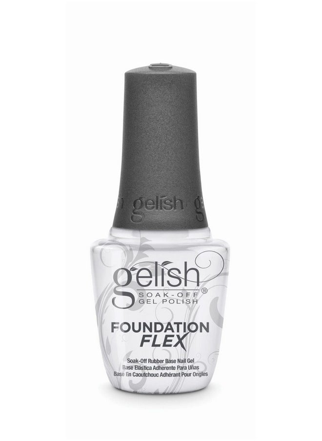 Gelish Foundation Flex (Clear) Gel Nail Polish, Base Coat For Nails, Neutral Nail Polish Colors, 0.5 ounce