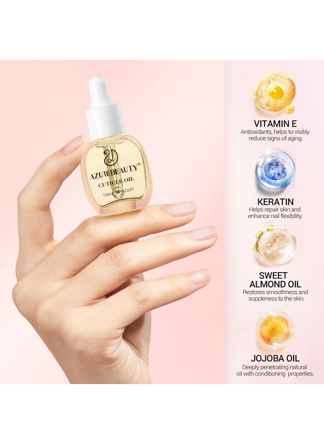 AZUREBEAUTY Dip Powder Liquid Set 15ml/0.5oz Nail Repair Cuticle Oil Dip Powder Base Top Coat with Activator, Bond, Cuticle Care for Dipping Powder Nail Kit, No Need Nail Lamp