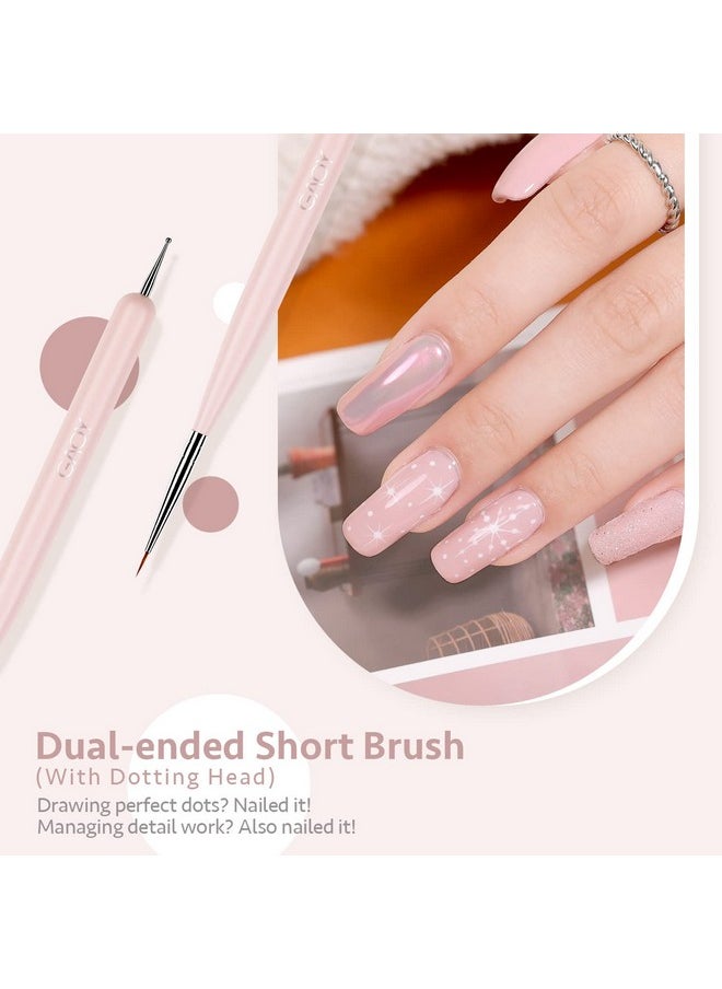 GAOY 8 Pcs Nail Brushes for Nail Art, Nail Design Tools for Nail Detail Painting, French Liner and Dotting Pens for Nail DIY