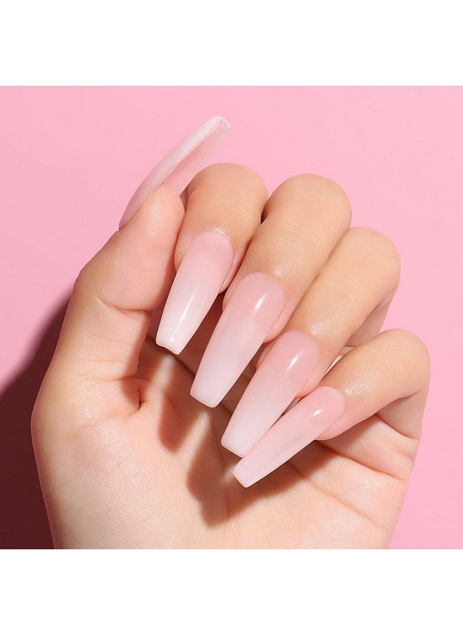 AIMEILI Hema Free Rubber Base Gel For Nails, Soak Off U V LED Clear Sheer Gel Nail Polish, 4 in 1 Nail Strengthen/Enhance/Base Coat/Color Gel Polish Set Of 6pcs X 10ml - Kit 44