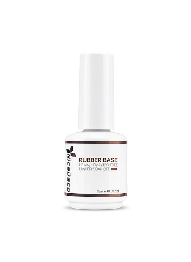 Nicedeco Hema Free Clear Rubber Base Gel Polish for Nails U V Cruelty Free Vegan Color Base Gel Nail Polish 15ML