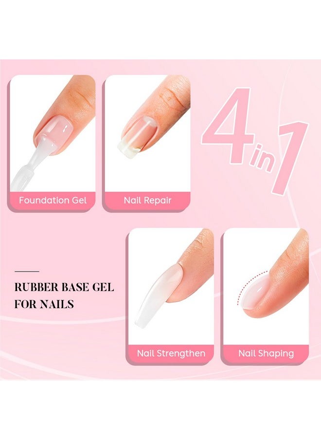 Nicedeco Hema Free Clear Rubber Base Gel Polish for Nails U V Cruelty Free Vegan Color Base Gel Nail Polish 15ML