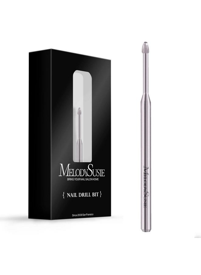 MelodySusie Cuticle Clean Nail Drill Bit 3/32'', Professional Safety Carbide Under Nail Cleaner Nail Bit for Cuticle Dead Skin Nail Prepare, Two Way Rotate, Manicure Nail Salon Supply(Silver, Fine)