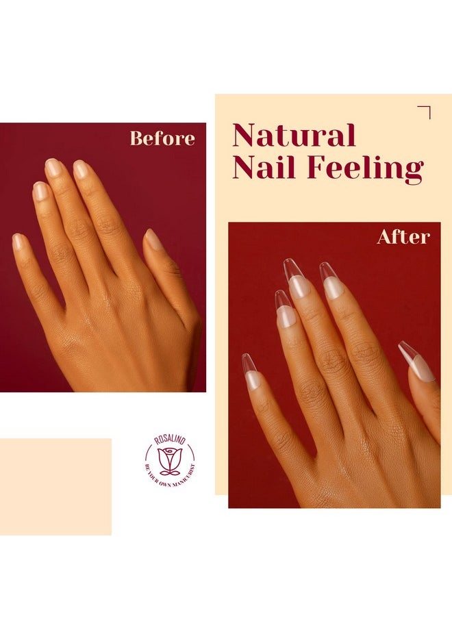 264PCS Clear Coffin Fake Nails with Box,ROSALIND Medium Acrylic Nail Tips Full Cover Press on Nails Extension,12 Size Shape Soft Gel Nail Tips Artificial False Nail Tips DIY Nail Salon and Home
