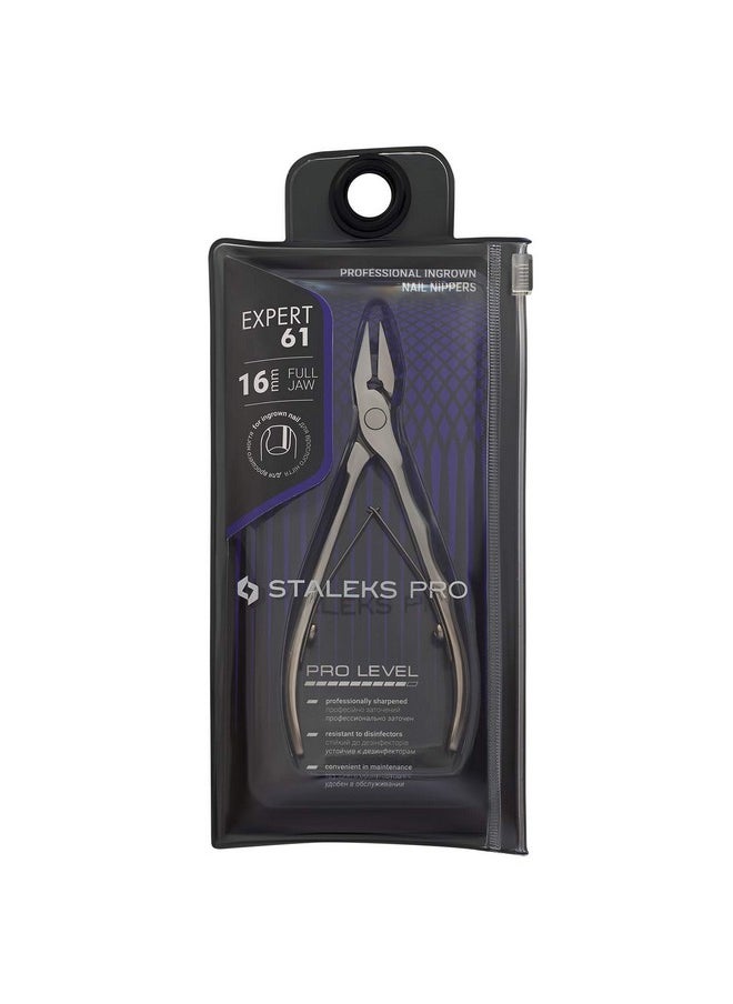 STALEKS PRO EXPERT Handmade 61 NE-61-16 High End Ingrown Nail Nippers 5.12 INCH 16 MM Made in Europe
