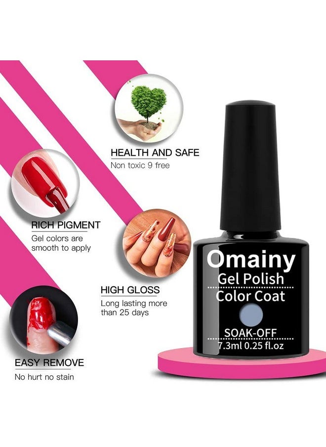 Omainy Jelly Gel Nail Polish Set,Brown Jelly Gel Polish Set,Translucent Gel Nail Polish,Crystal Jelly Clear Gel Nail Polish,Sheer Gel Nail Polish Set,Brown Fall Colors,Soak Off UV LED Nail Art CS6001