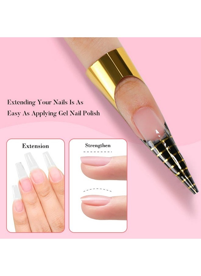 AIMEILI Builder Base Clear Sheer Color Gel, No Need Slip Solution Builder Extension, Soak Off Gel Nail Polish 6pcs X 10ml - Kit Set 36