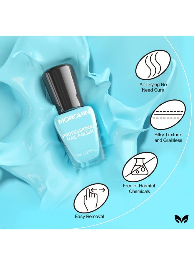 Morovan 15 Bright Color 0.25oz Air Quick Dry Nail Polish Gift Set for Women