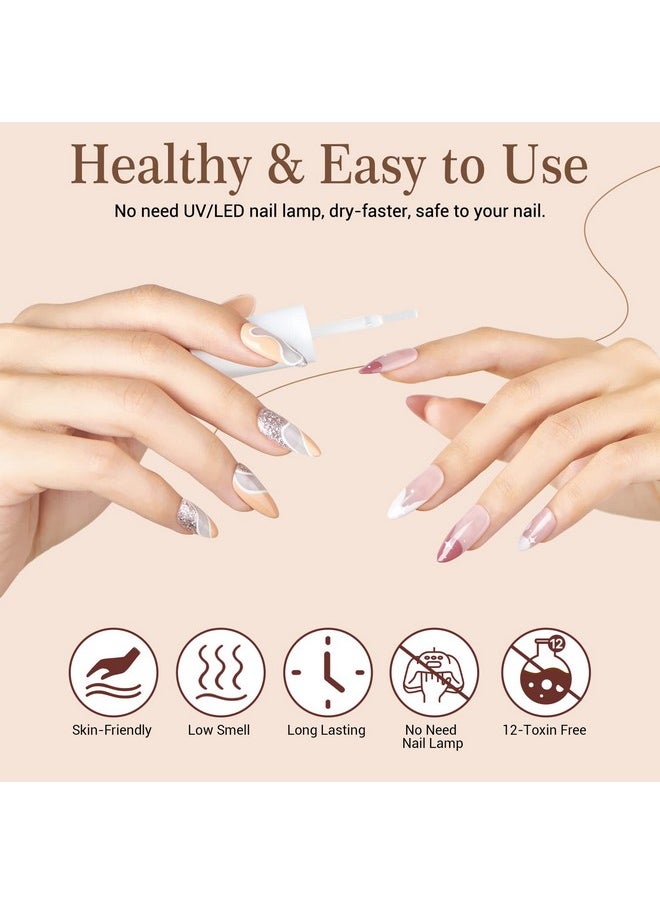 AZUREBEAUTY Dip Powder Liquid Set 15ml/0.5oz, 8 Pcs Dipping Powder Base Activator and Top Coat Brush Saver Nail File Necessary Tools for Dip Powder Nail Kit No Nail Lamp Needed