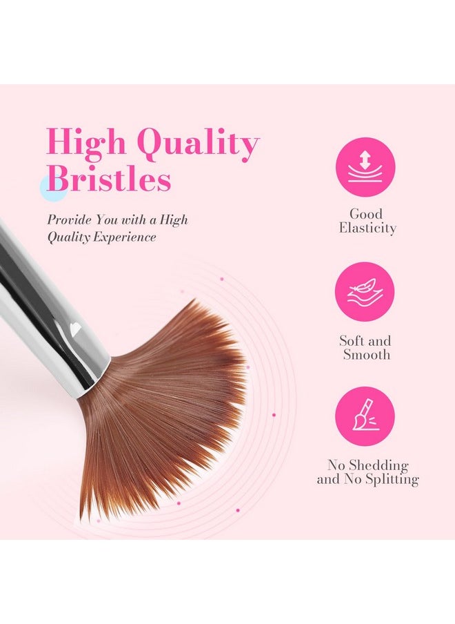 MelodySusie 3Pcs Acrylic Nail Brush Set, Size 8/10/14 Professional Nail Brushes for Acrylic Application Acrylic Powder Nail Art Extension and 3D Nail Carving for DIY Home Salon Nail Art Manicure Tool