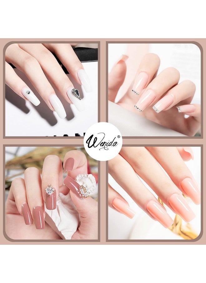 Nail Extension Gel Kit Wenida 4 Nude Colors Nail Builder Gel Set Nail Enhancement Gel for Home DIY Nail Manicure Art
