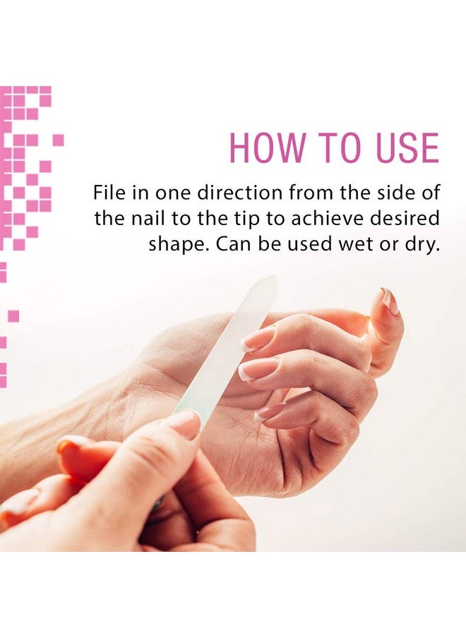 Nail Tek Crystal File Double-Sided with Fuchsia Companion Case, Medium File 5