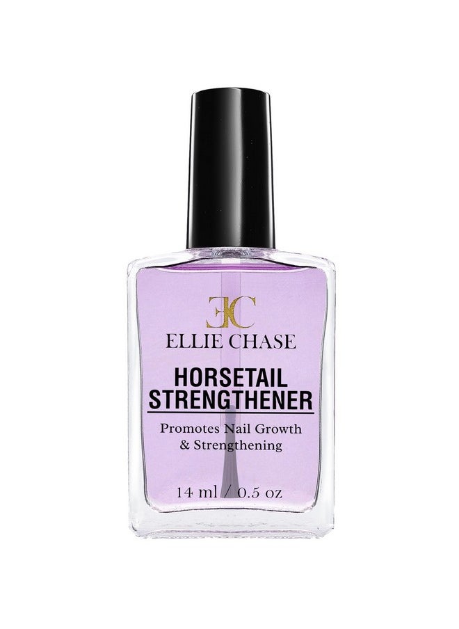 Ellie Chase Horsetail Nail Strengthener, Growth, Hardener, Repair Treatment Polish 0.5 OZ/Help Splits, Breaks, Thin, Weak, Chipped, Damaged, Cracked, Peeling Nails/Grow Strong Hard Thicker Nails