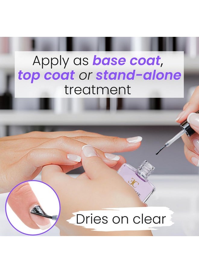 Ellie Chase Horsetail Nail Strengthener, Growth, Hardener, Repair Treatment Polish 0.5 OZ/Help Splits, Breaks, Thin, Weak, Chipped, Damaged, Cracked, Peeling Nails/Grow Strong Hard Thicker Nails