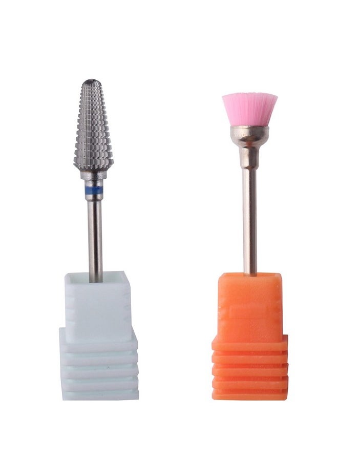 MZCMSL Tornado Carbide Nail Drill Bit - Fast Remove Acrylic or Hard Gel,Professional 3/32 Shank efile Bit for Nail Drill(Silver,Medium)