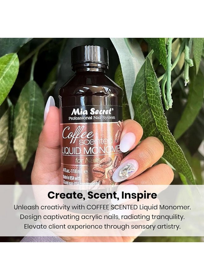 Mia Secret COFFEE SCENTED Liquid Monomer - Alternate Acrylic Nail Liquid for Acrylic Powder - EMA monomer - Scented Nail Monomer liquid - ema monomer acrylic nail liquid (8 oz.)