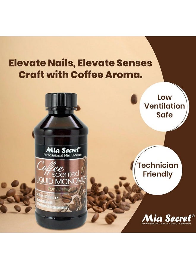 Mia Secret COFFEE SCENTED Liquid Monomer - Alternate Acrylic Nail Liquid for Acrylic Powder - EMA monomer - Scented Nail Monomer liquid - ema monomer acrylic nail liquid (8 oz.)