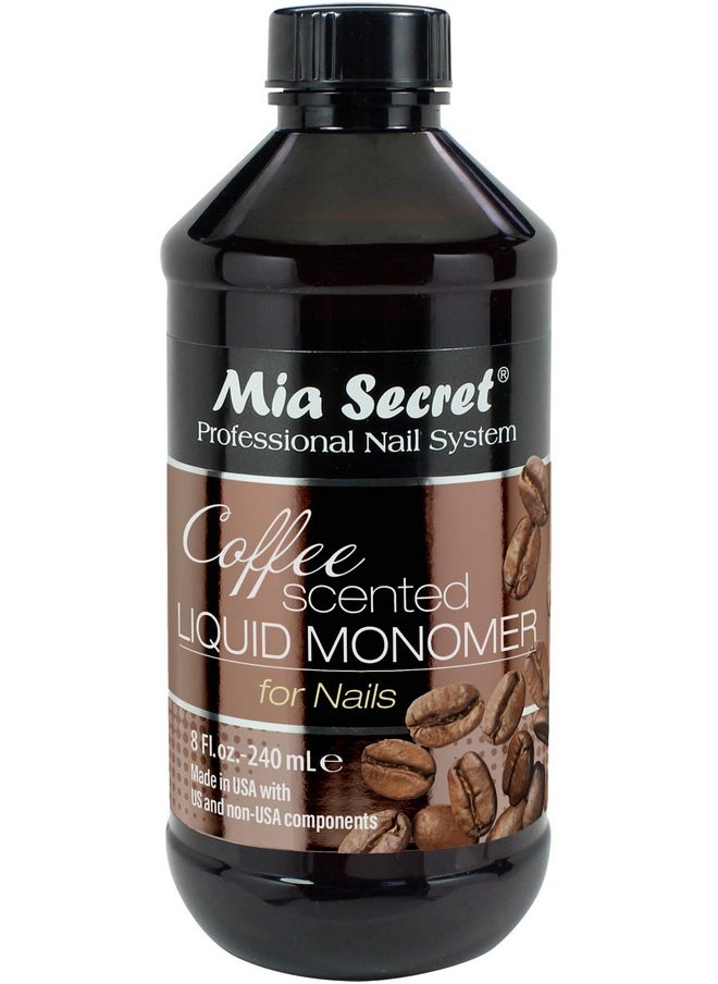 Mia Secret COFFEE SCENTED Liquid Monomer - Alternate Acrylic Nail Liquid for Acrylic Powder - EMA monomer - Scented Nail Monomer liquid - ema monomer acrylic nail liquid (8 oz.)