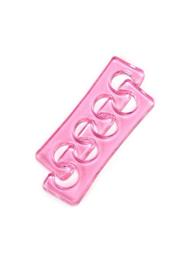 Rolabling Pedicure Toe Separators Flexible Soft Silicone Finger Toe Spacers for Nail Polish Pedicure Tools Toe Spreader for Nail Polish Application(Pink)
