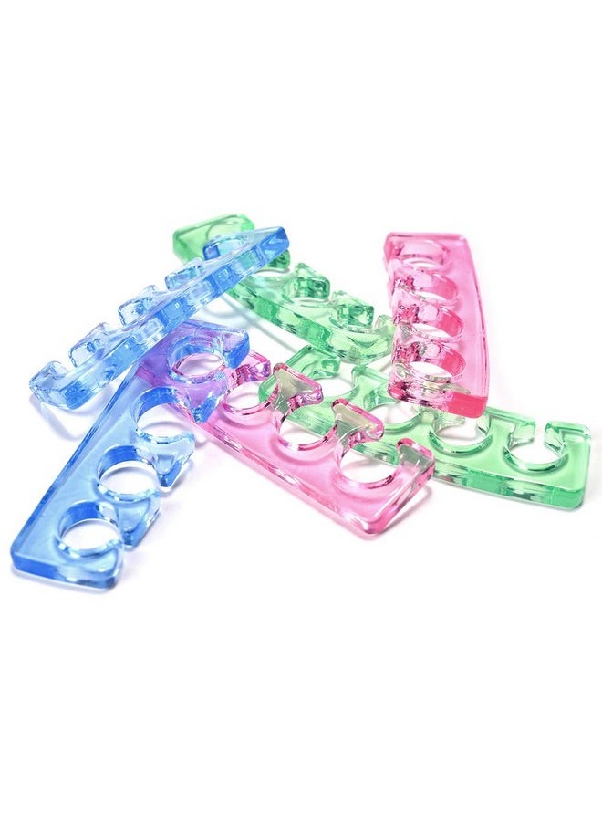 Rolabling Pedicure Toe Separators Flexible Soft Silicone Finger Toe Spacers for Nail Polish Pedicure Tools Toe Spreader for Nail Polish Application(Pink)