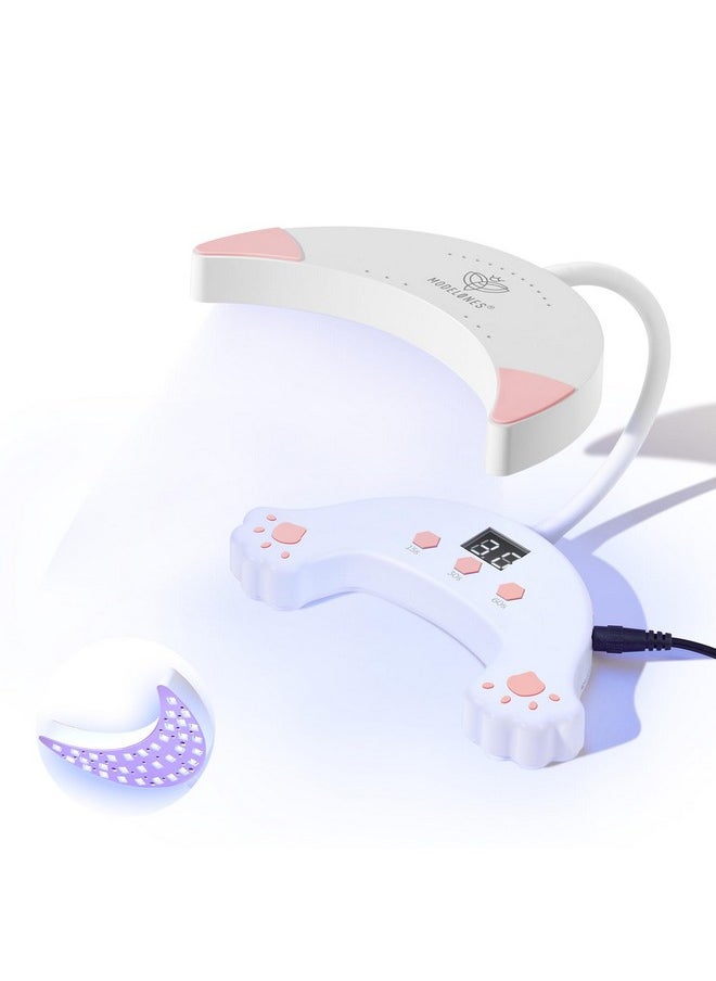 Modelones UV LED Nail Lamp, Gooseneck UV Lamp for Gel x Nails, 48 W Nail Light for Gel Nail Polish with 3 Timers and LCD Display, UV Light for Gel Nails, LED Nail Lamp for Fast Curing