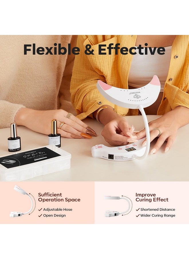 Modelones UV LED Nail Lamp, Gooseneck UV Lamp for Gel x Nails, 48 W Nail Light for Gel Nail Polish with 3 Timers and LCD Display, UV Light for Gel Nails, LED Nail Lamp for Fast Curing
