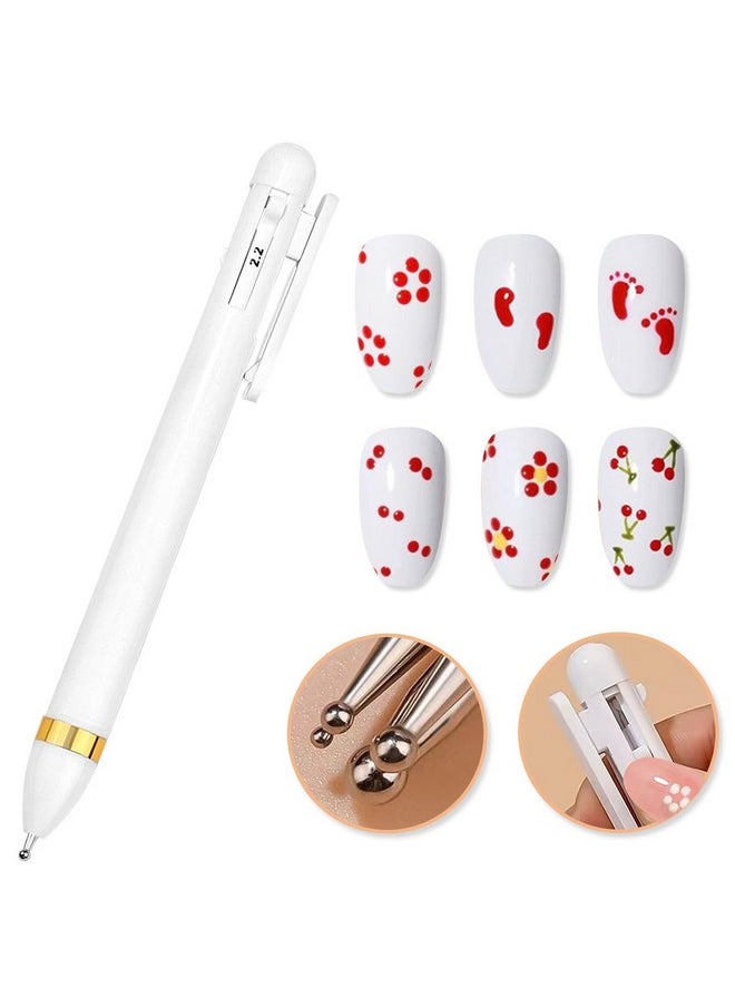 Nail Dotting Pen Nail Art Dotting Tools in Ballpoint Pen Design Nail Art Kit, Nail Art Tip Dot Paint Manicure Kit, Stylus for Watercolor Paper, Tracing Paper (NAT248)