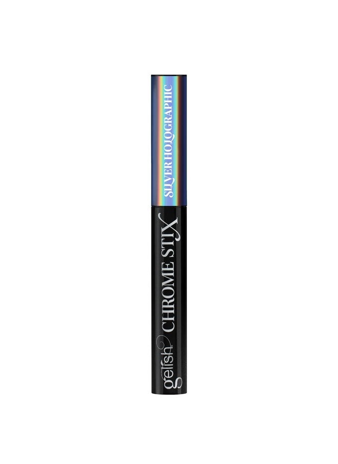 Gelish Chrome Stix, Chrome Nail Powder, Nail Art for Stunning Metallic Finish, Long-Lasting, Easy Application, Perfect for Professional and At-Home Use, 5g (Silver Holographic)